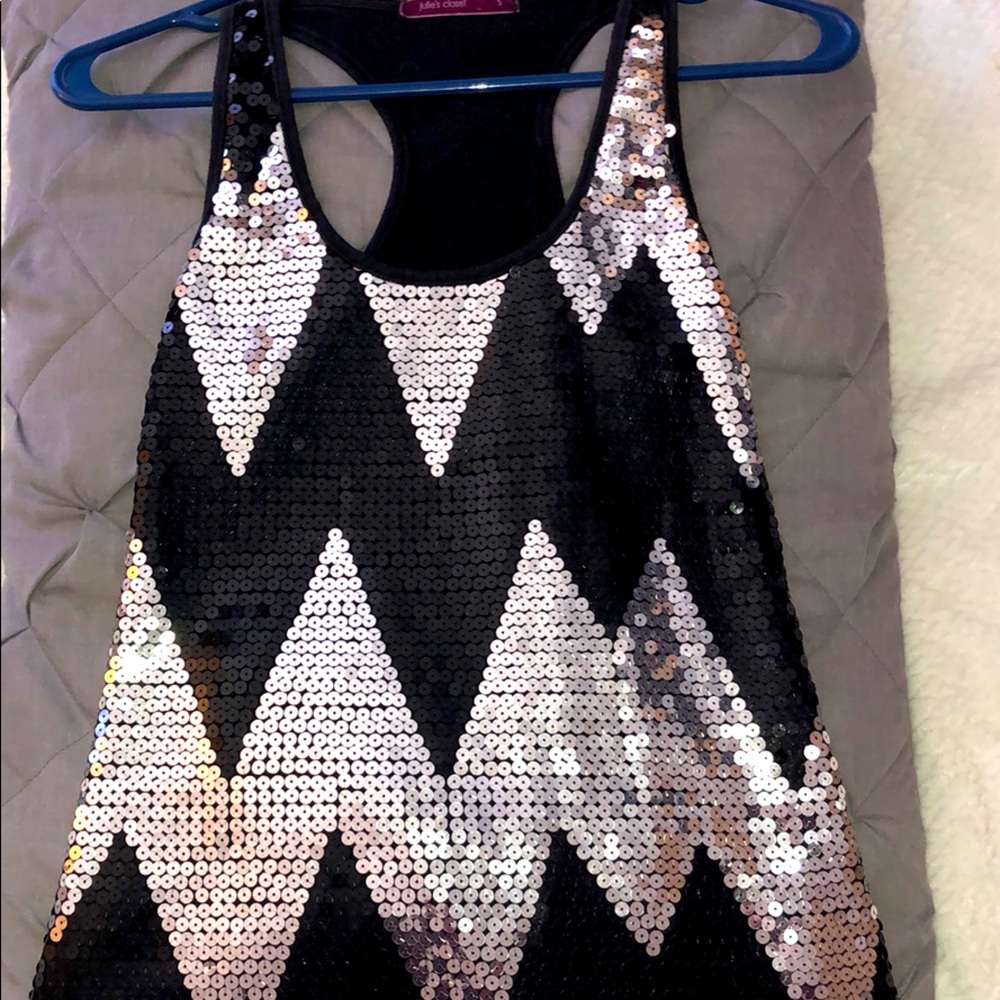 Julie’s Closet Sequin Racer Back Tank sz S